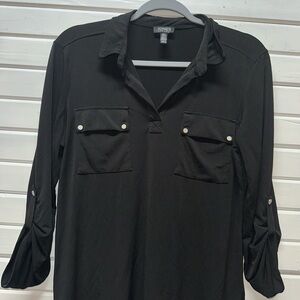 Jones New York Black Blouse with Button Details good condition like new